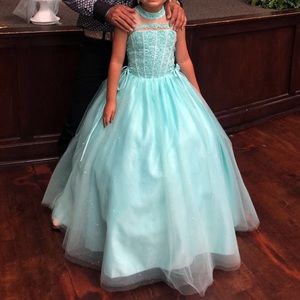 Formal girl dress (mint green)